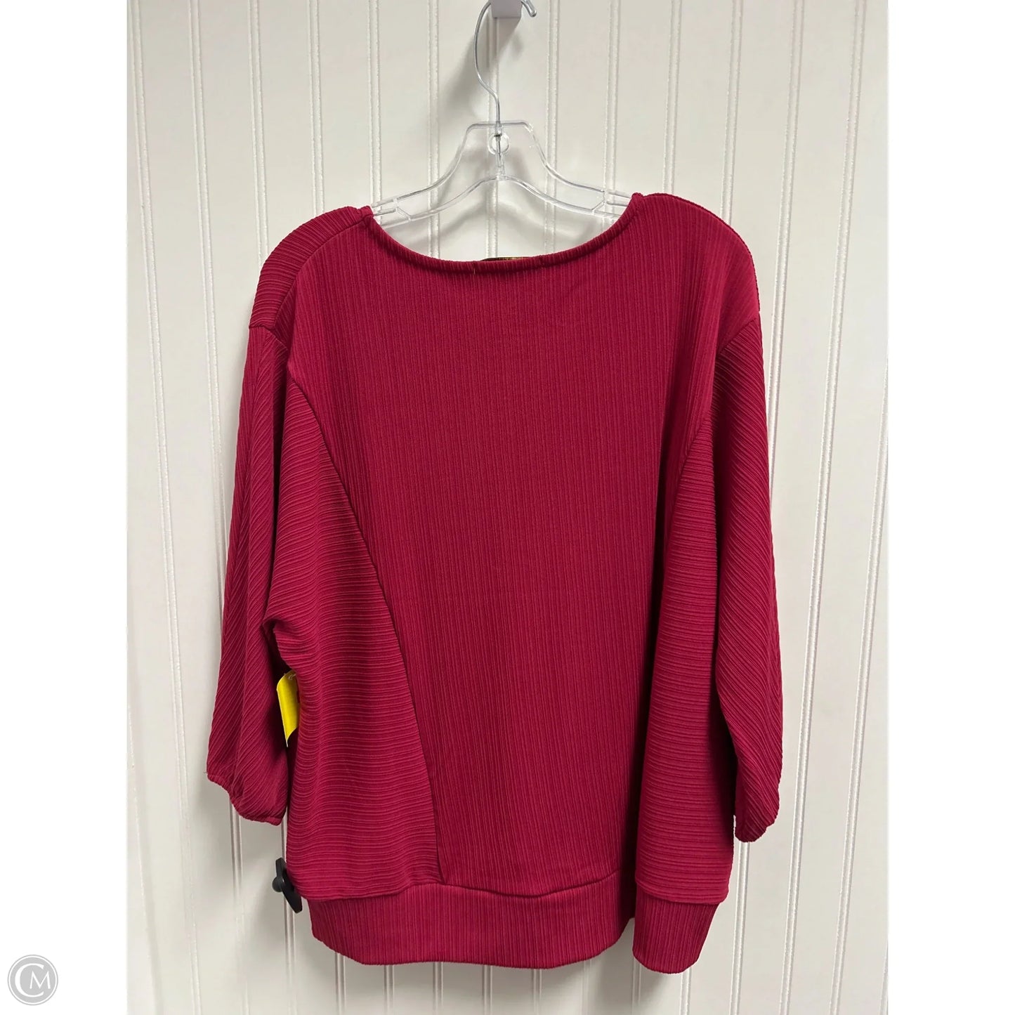 Top 3/4 Sleeve By Adrienne Vittadini In Red, Size: Xl