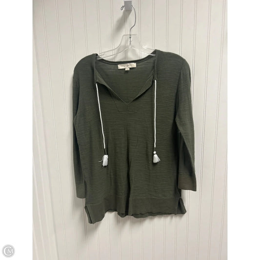 Top Long Sleeve By Loft In Green, Size: S