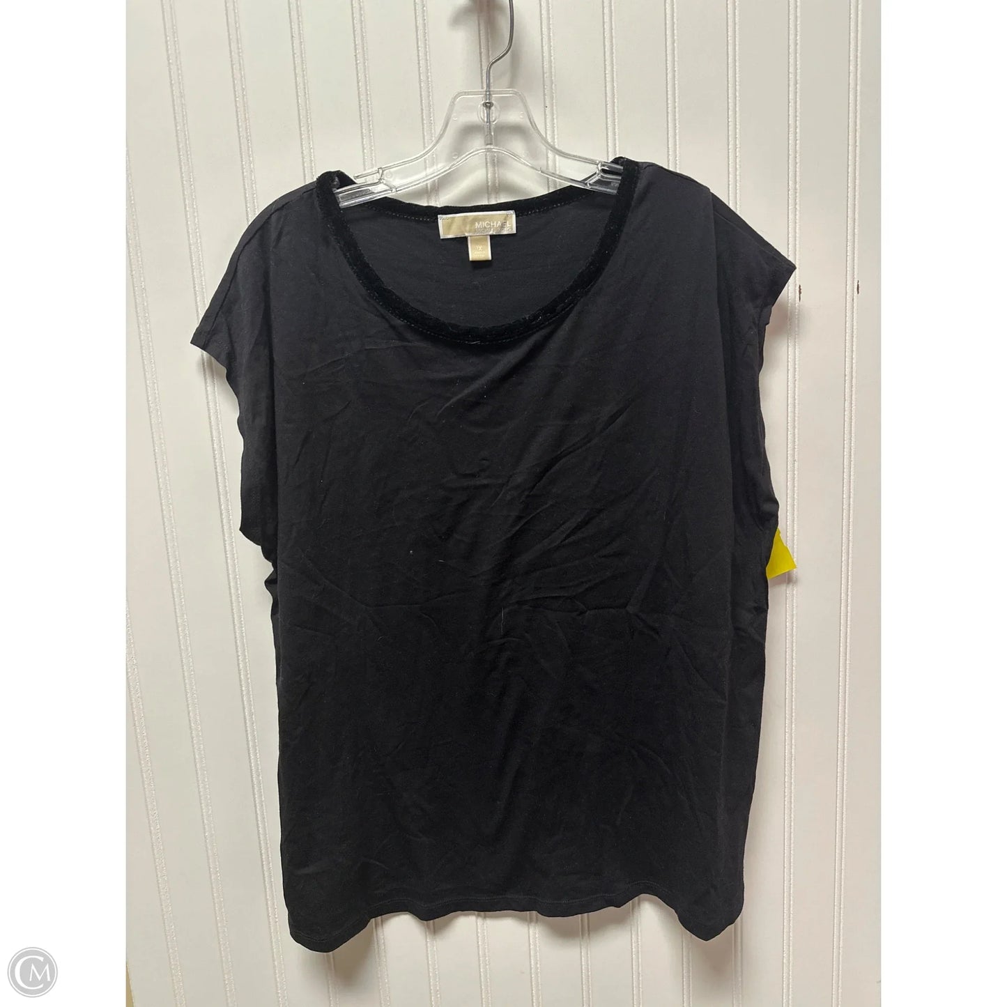 Top Short Sleeve By Michael By Michael Kors In Black, Size: 1x