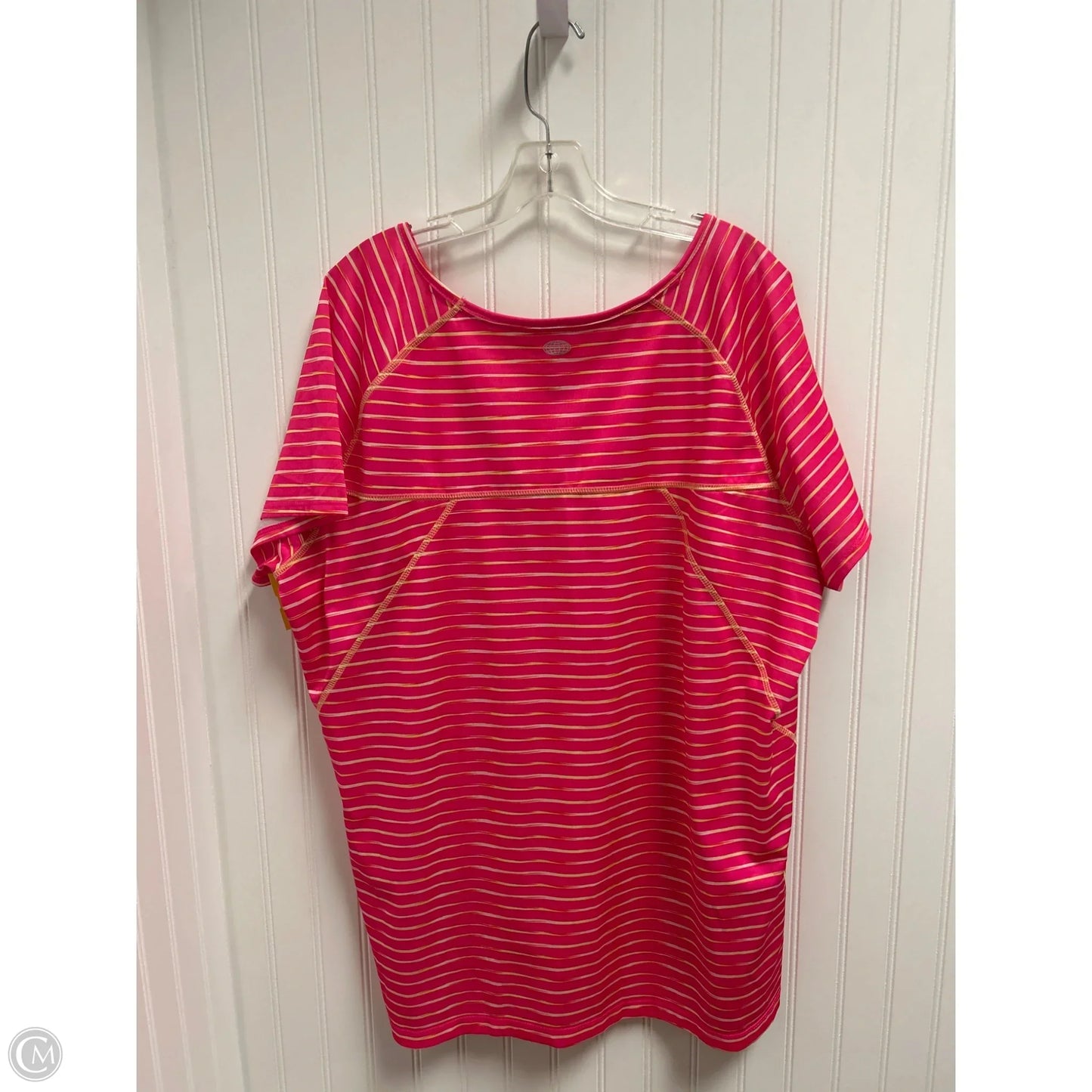 Top Short Sleeve By Reel Legends In Pink, Size: 2x