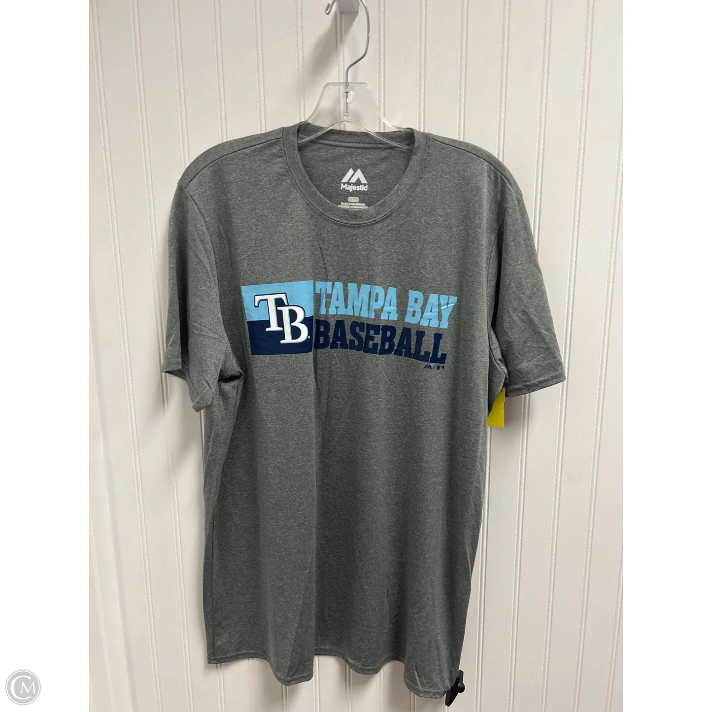 Top Short Sleeve By Majestic In Grey, Size: L