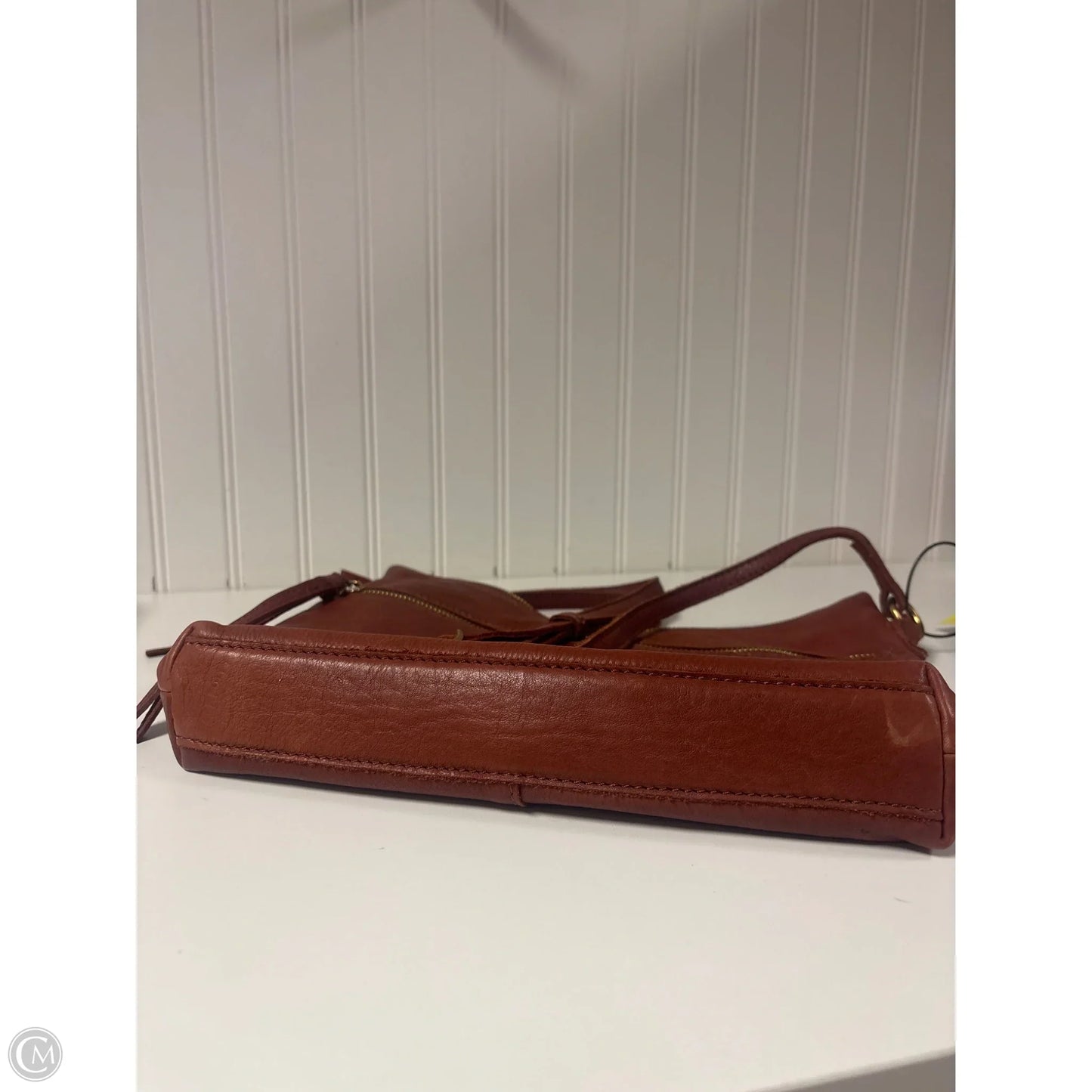 Handbag Leather By Margot, Size: Medium