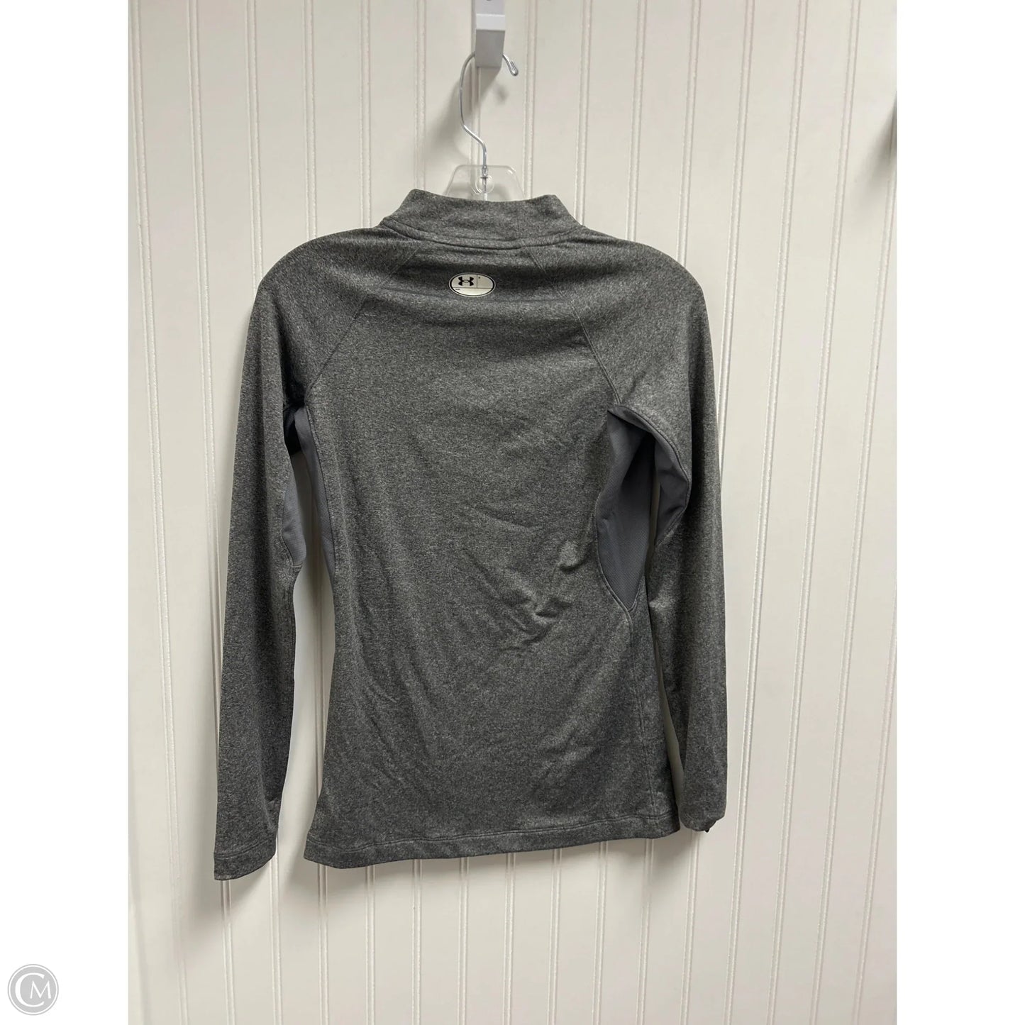 Athletic Top Long Sleeve Crewneck By Under Armour In Grey, Size: Xs