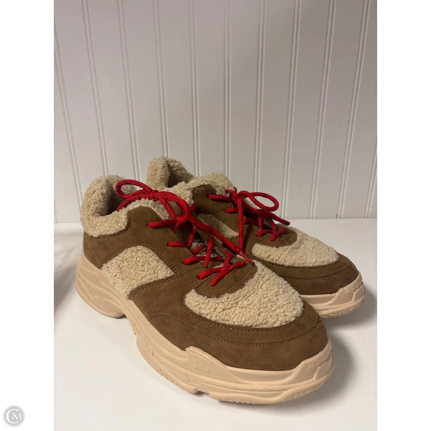 Shoes Athletic By Jessica Simpson In Brown & Cream, Size: 11