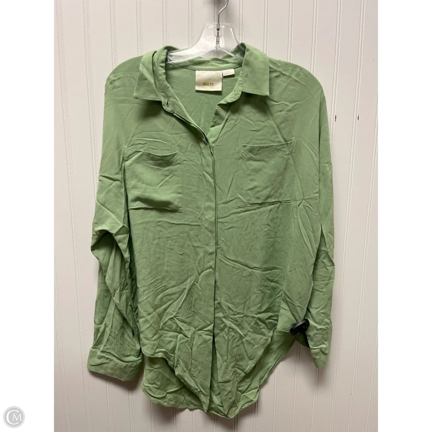 Top Long Sleeve By Maeve In Green, Size: M