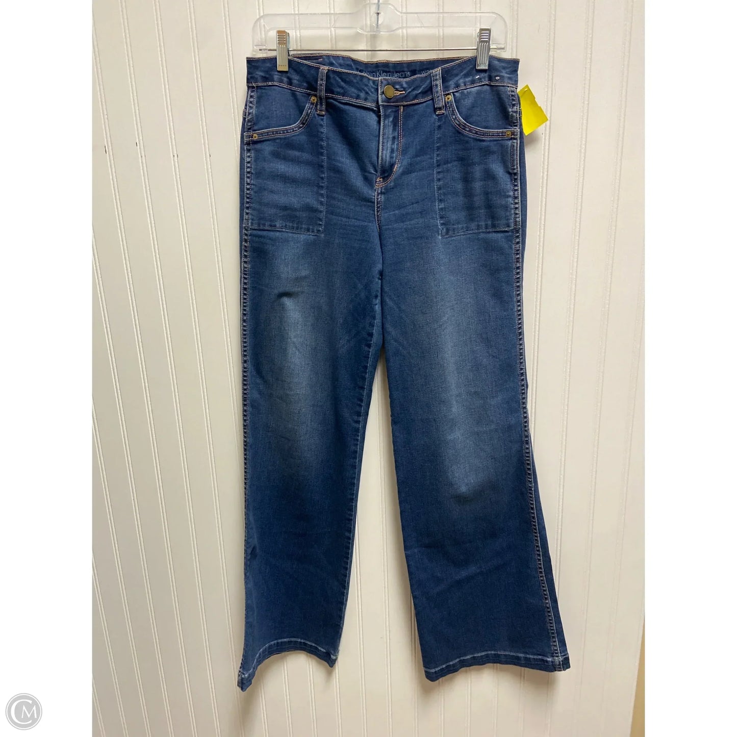 Jeans Flared By Calvin Klein In Blue Denim, Size: 8