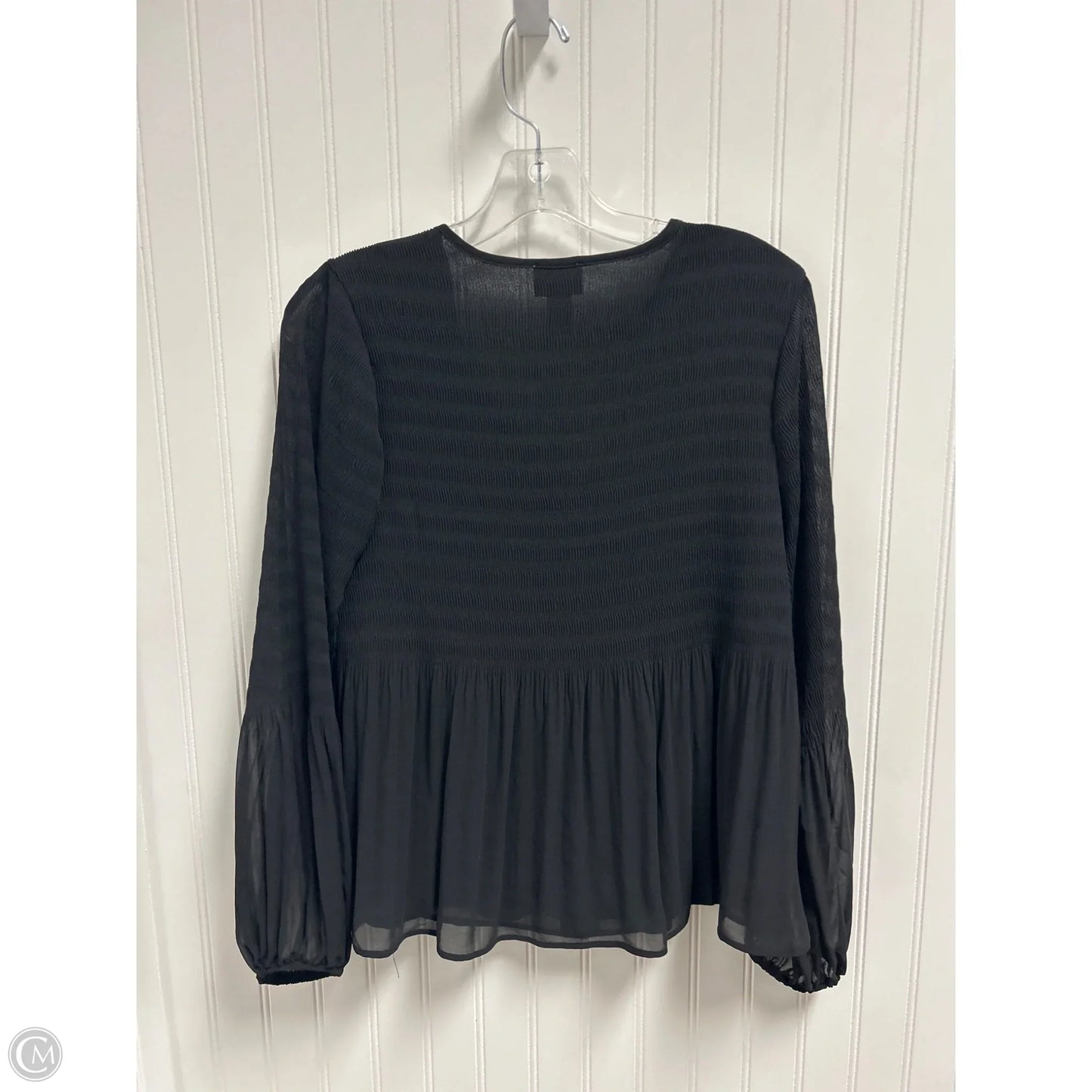 Top Long Sleeve By Chicos In Black, Size: S