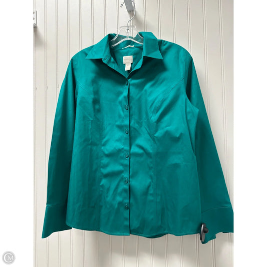 Top Long Sleeve By Chicos In Green, Size: S