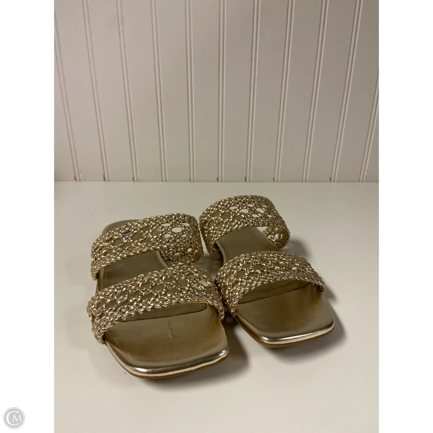 Sandals Flats By Calvin Klein In Gold, Size: 6