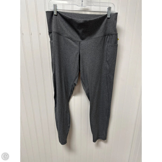 Athletic Leggings By Members Mark In Grey, Size: 2x