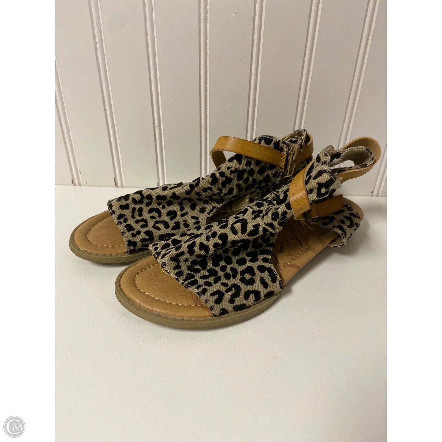 Sandals Flats By Blowfish In Animal Print, Size: 5.5