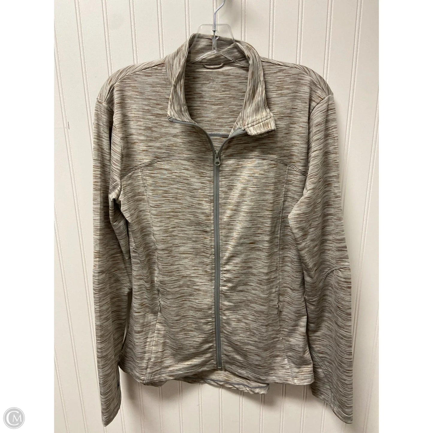 Athletic Jacket By Clothes Mentor In Brown & Cream, Size: Xl