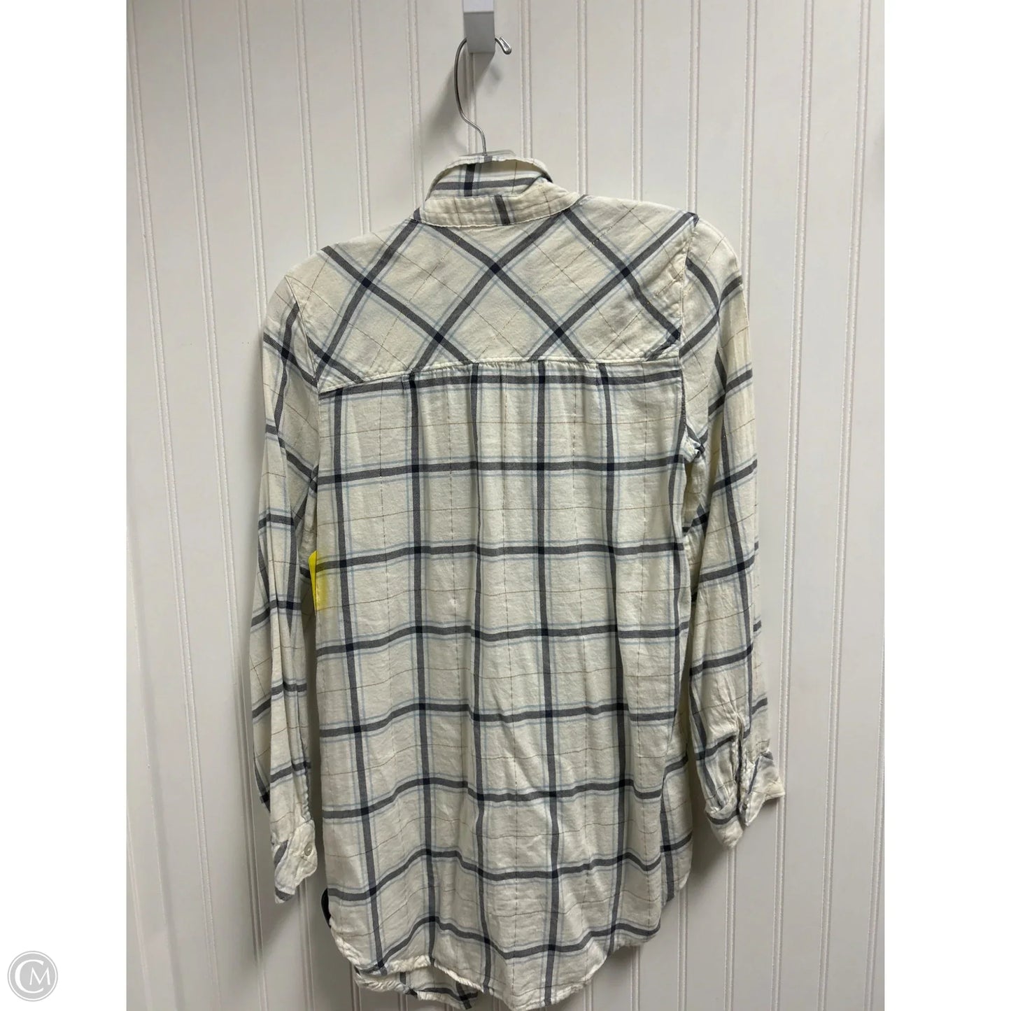 Top Long Sleeve By Aerie In Plaid Pattern, Size: S