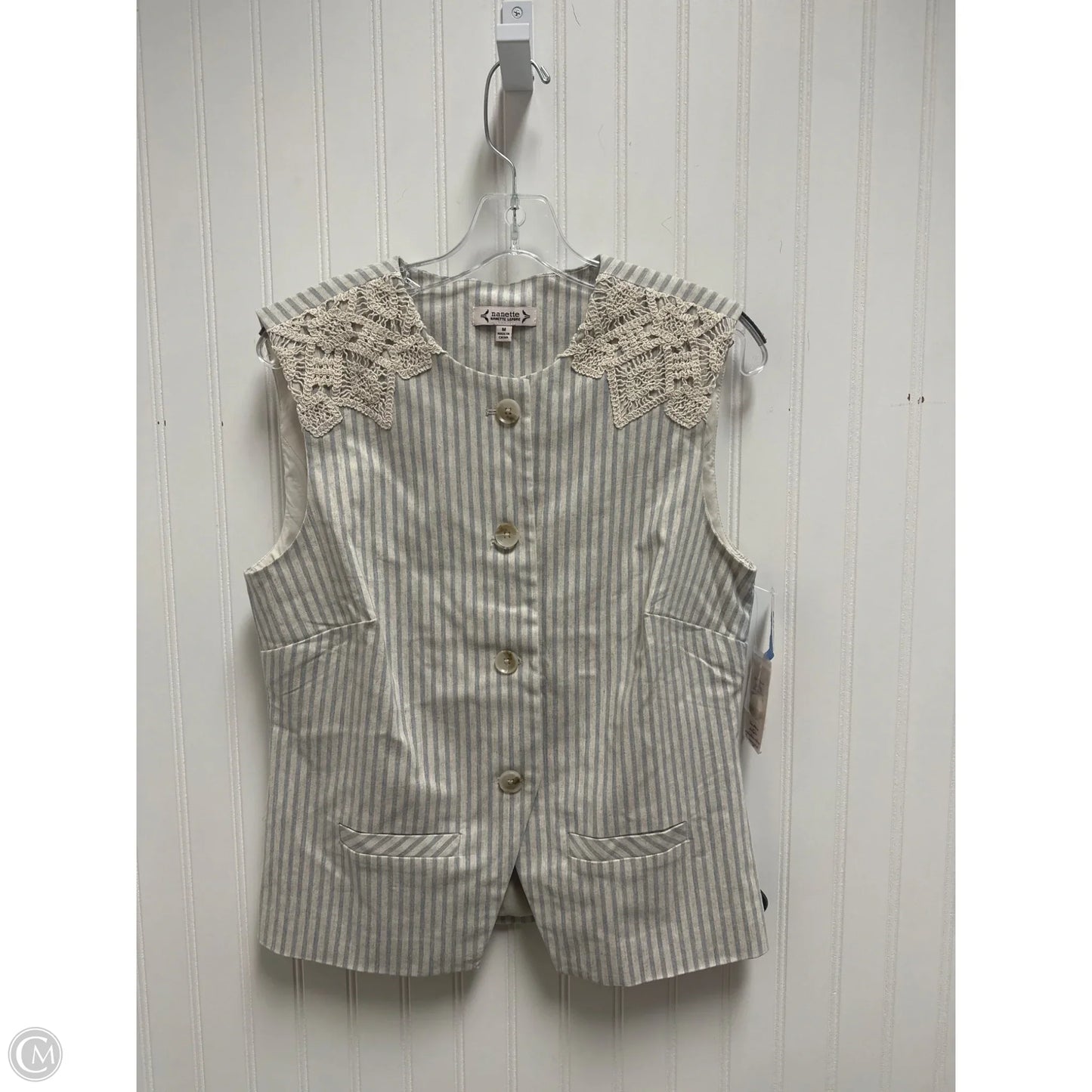 Vest Other By Nanette By Nanette Lepore In Blue & Cream, Size: M