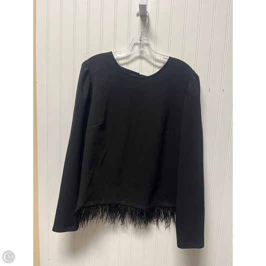 Top Long Sleeve By Adrianna Papell In Black, Size: Xl