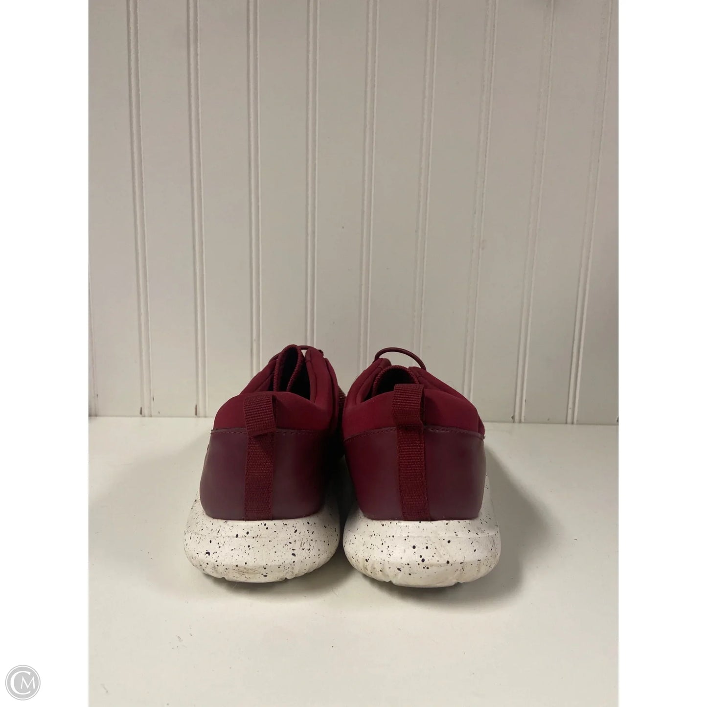 Shoes Sneakers By Clarks In Maroon, Size: 7