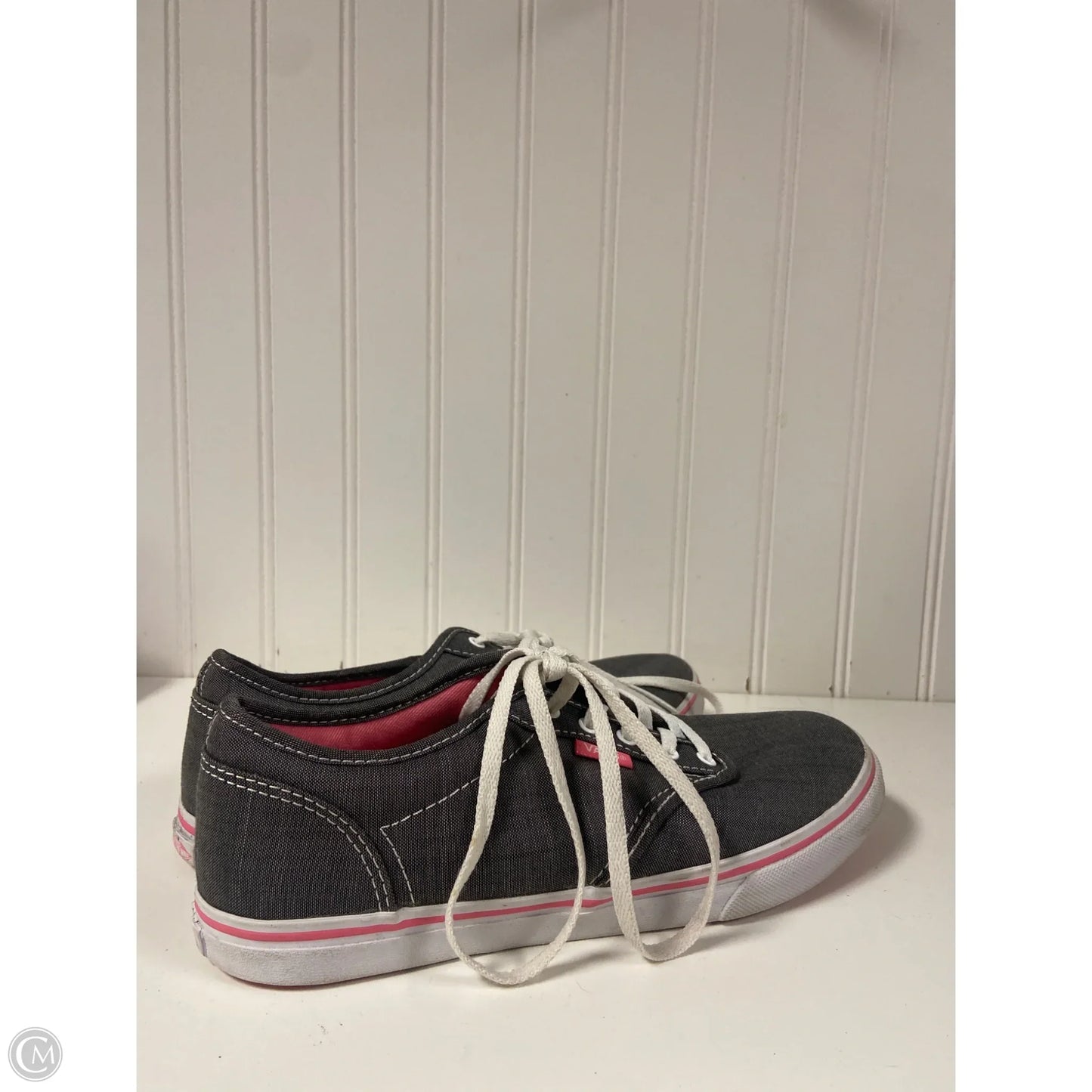 Shoes Sneakers By Vans In Grey & Pink, Size: 7.5