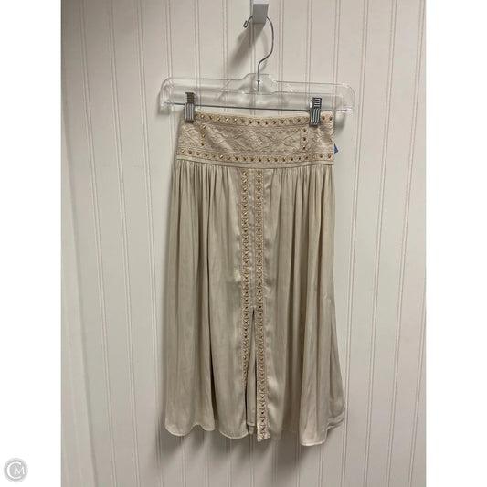 Skirt Midi By White House Black Market In Beige, Size: Xxs