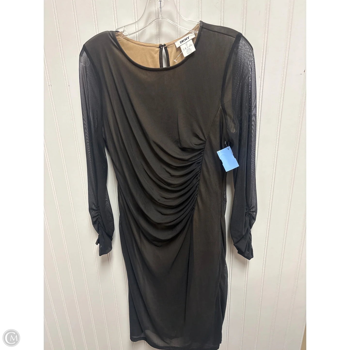 Dress Party Midi By Dkny In Black & Cream, Size: M