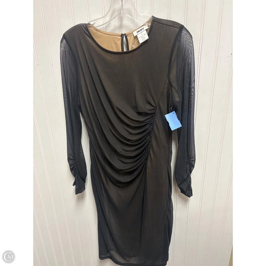 Dress Party Midi By Dkny In Black & Cream, Size: M