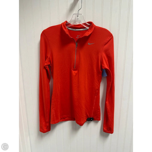 Athletic Jacket By Nike In Orange, Size: Xs