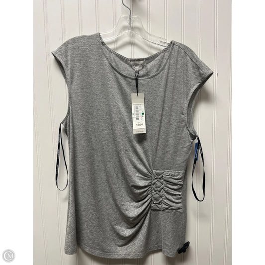 Top Sleeveless By Calvin Klein In Silver, Size: L