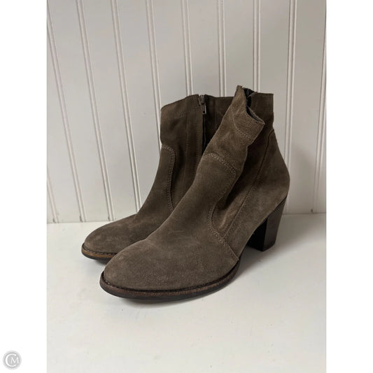 Boots Ankle Heels By Paul Green In Taupe, Size: 6.5