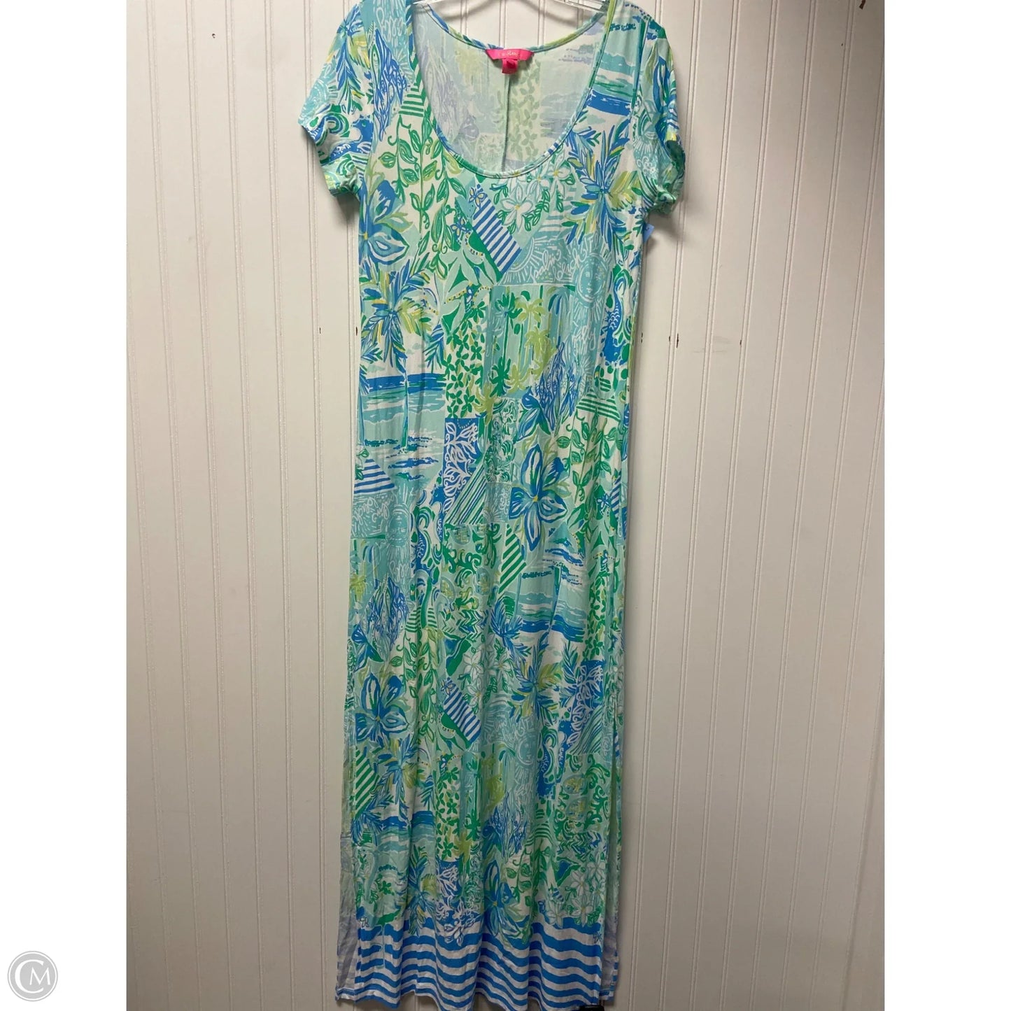 Dress Designer By Lilly Pulitzer In Blue & Green, Size: M