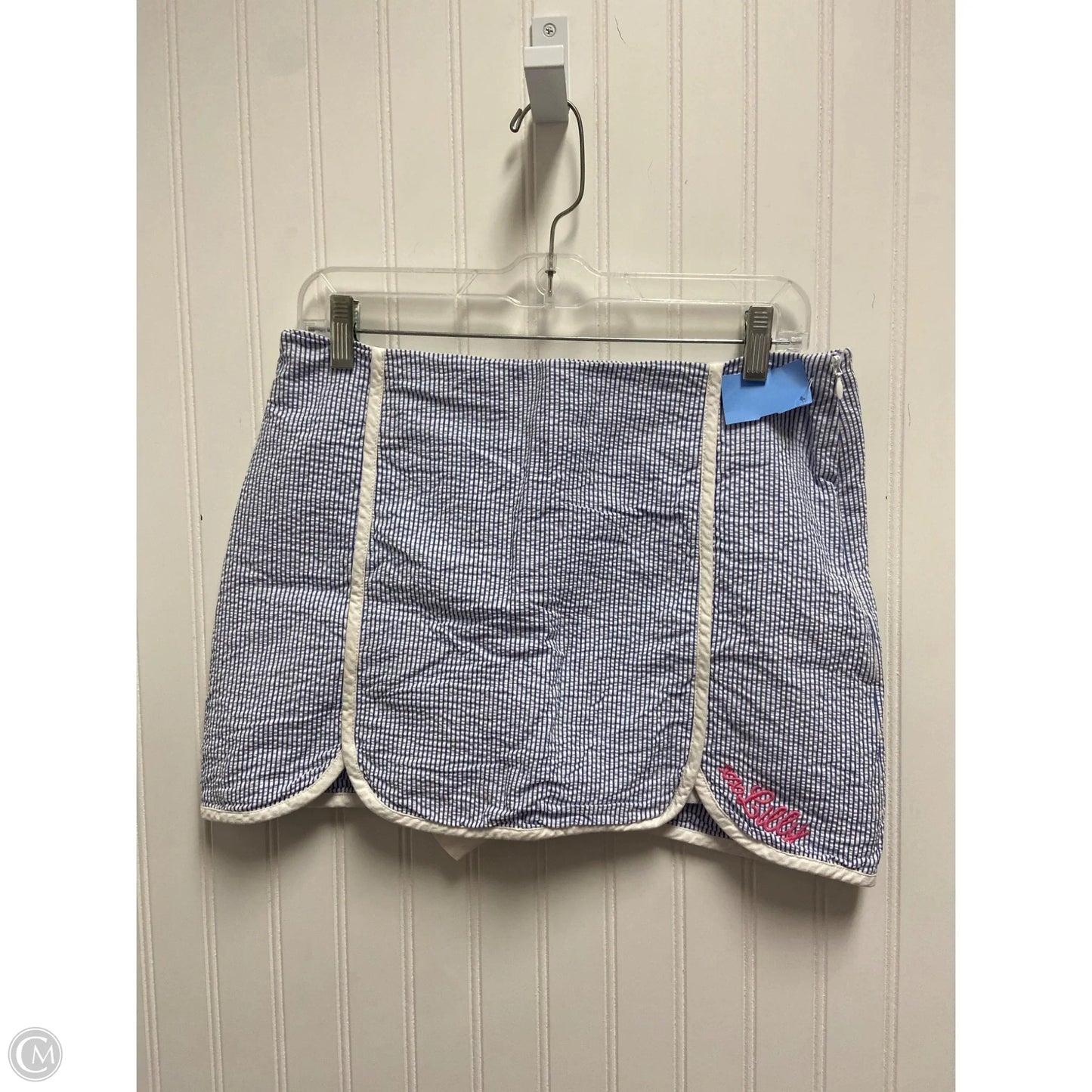 Skort Designer By Lilly Pulitzer In Blue & White, Size: M