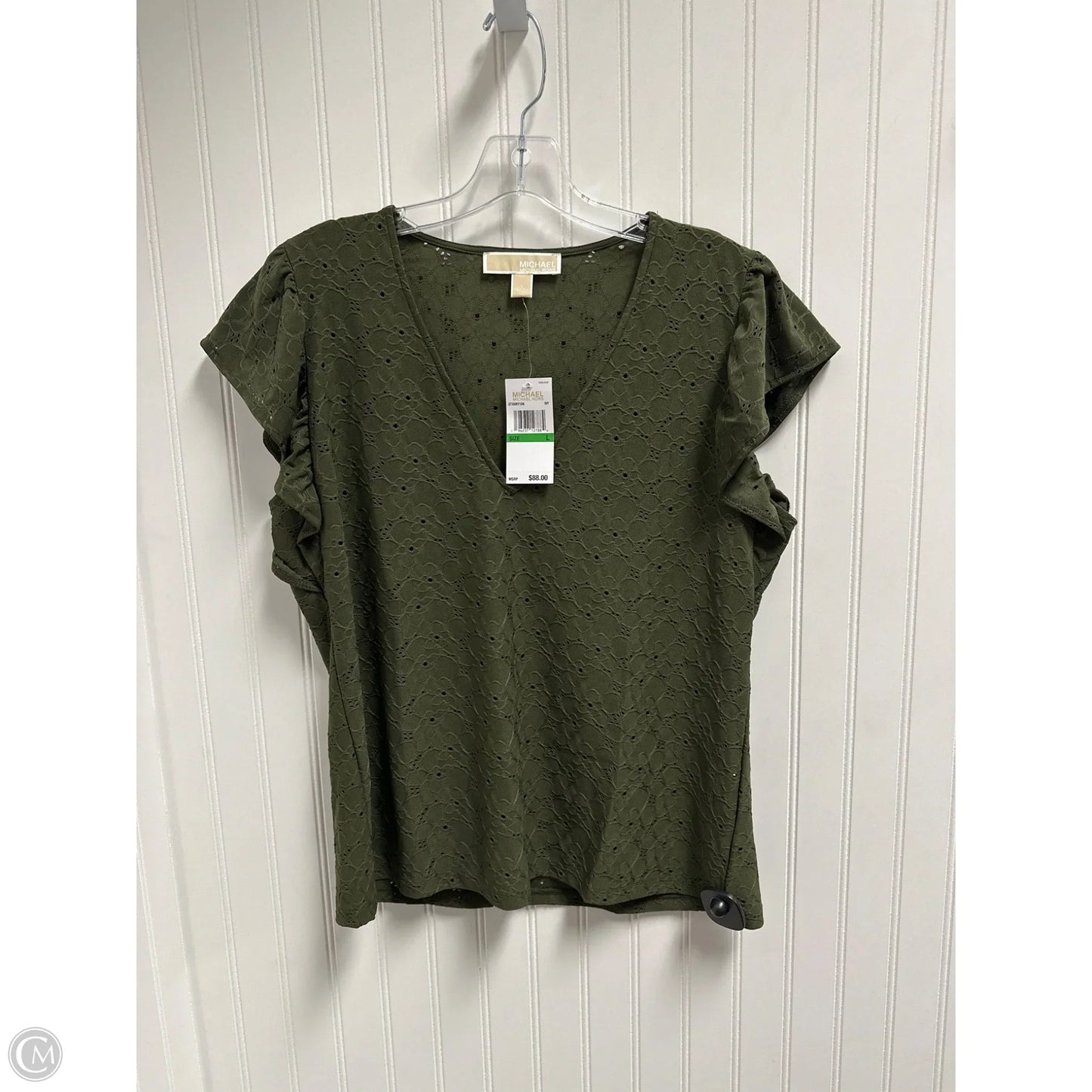 Top Short Sleeve By Michael By Michael Kors In Green, Size: L