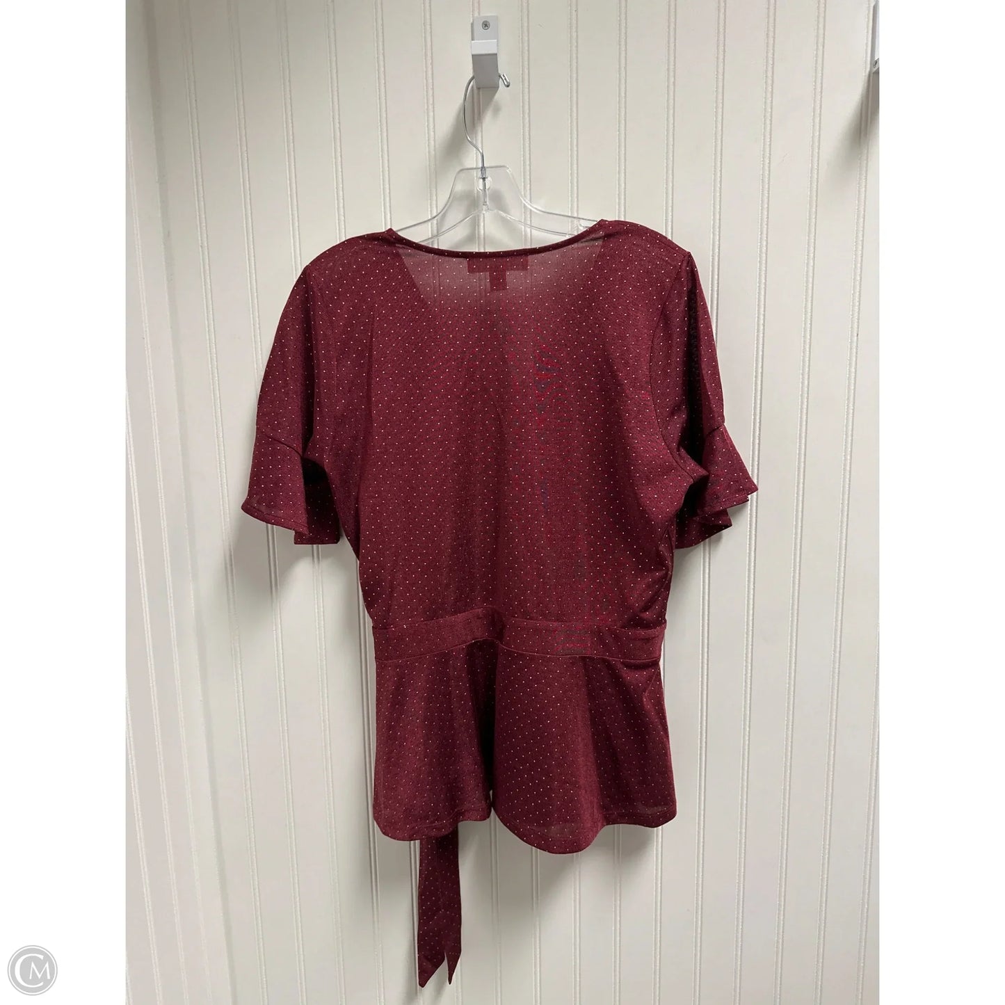 Top Short Sleeve By Michael By Michael Kors In Maroon, Size: L