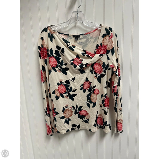 Top Long Sleeve By Ann Taylor In Beige, Size: M