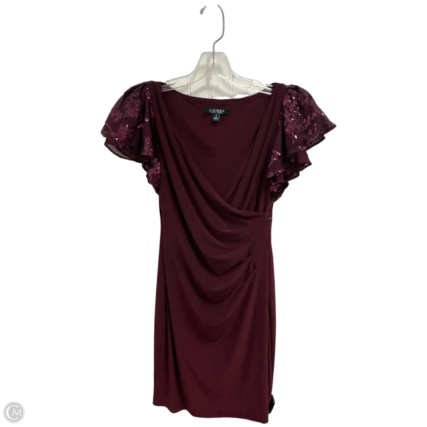 Dress Party Short By Lauren By Ralph Lauren In Purple, Size: Xs