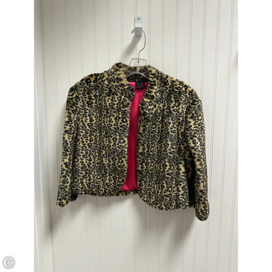 Jacket Faux Fur & Sherpa By Material Girl In Animal Print, Size: Xl