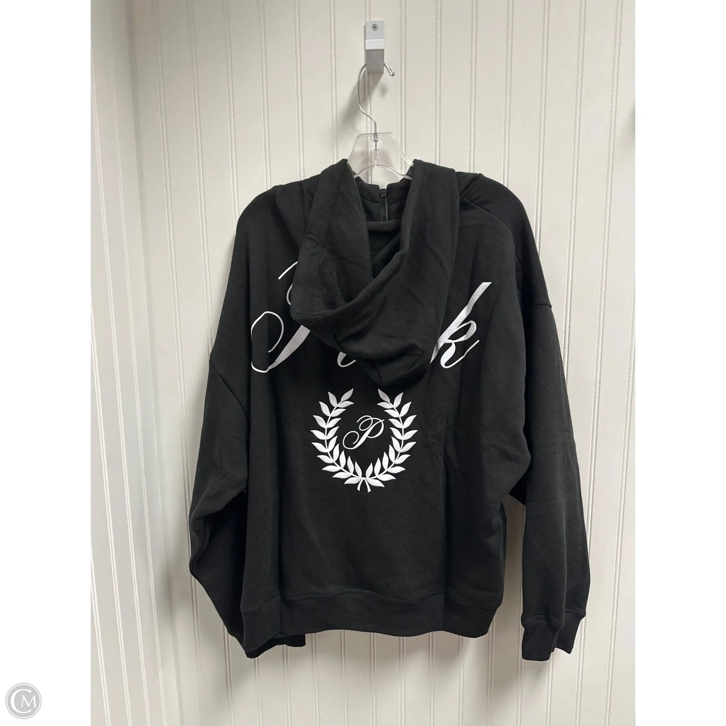 Sweatshirt Hoodie By Pink In Black, Size: 2x