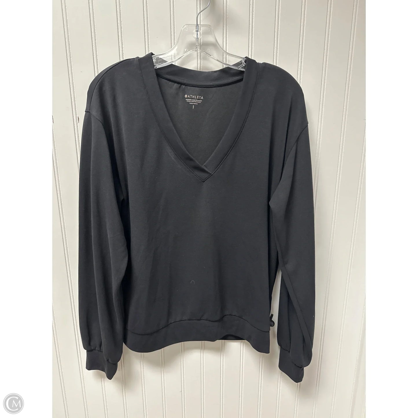 Top Long Sleeve By Athleta In Black, Size: S
