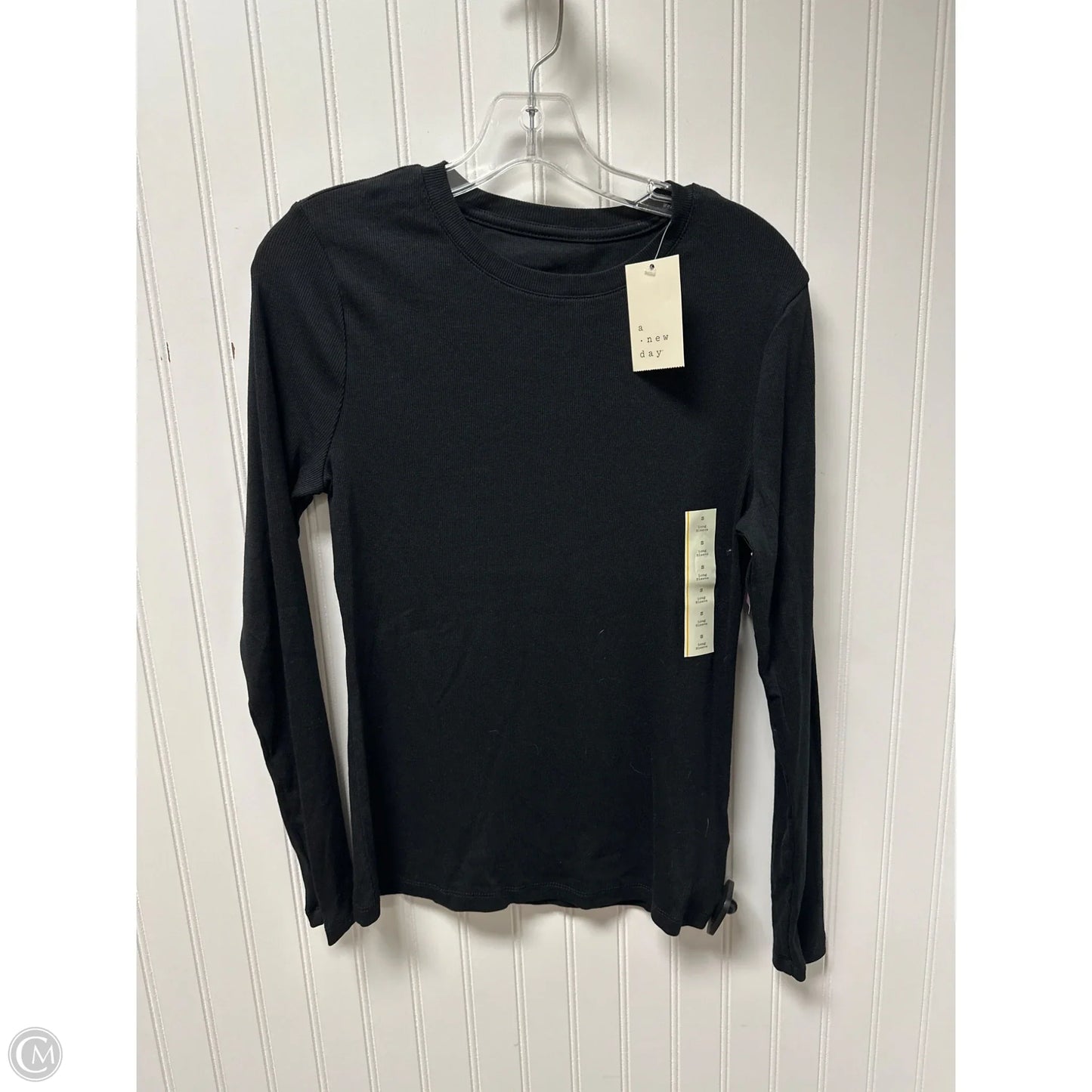 Top Long Sleeve Basic By A New Day In Black, Size: S