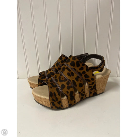 Sandals Heels Wedge By Volatile In Animal Print, Size: 9