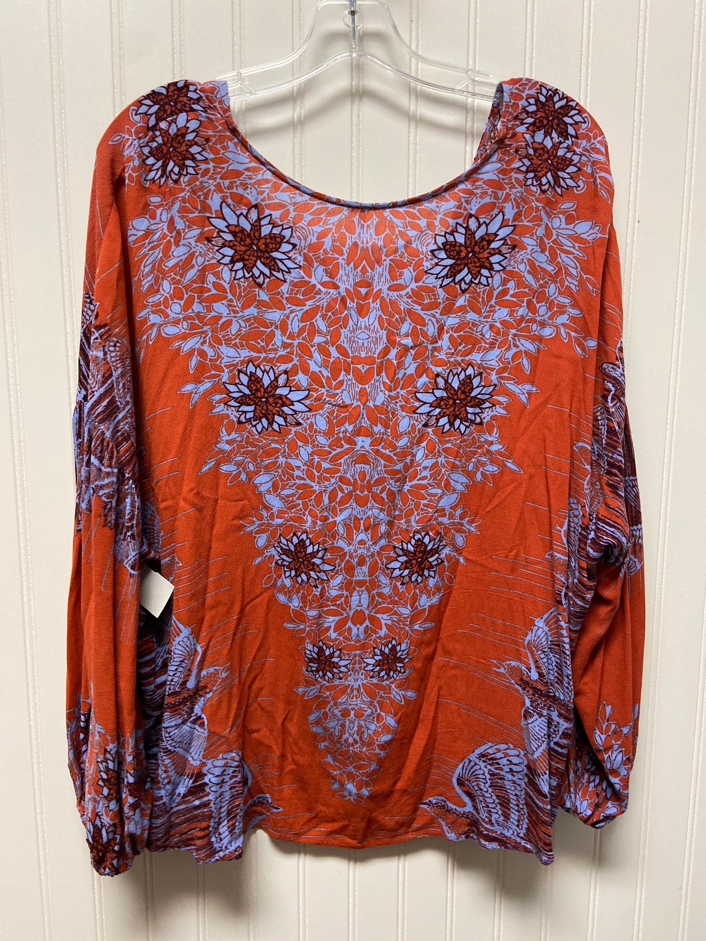 Top Long Sleeve By Free People In Orange, Size: M