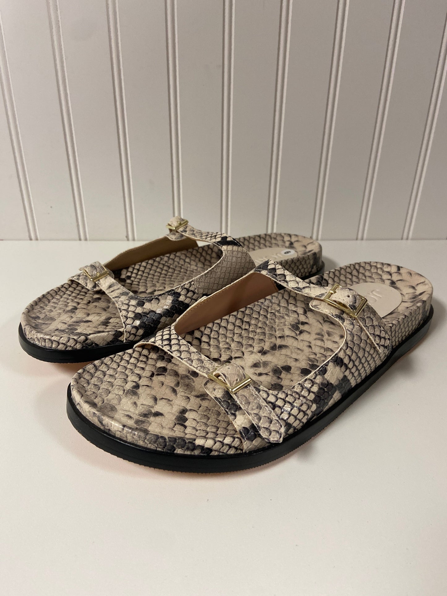 Sandals Flats By J. Crew In Snakeskin Print, Size: 9