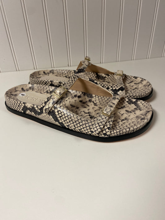 Sandals Flats By J. Crew In Snakeskin Print, Size: 9