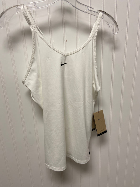 Athletic Tank Top By Nike In White, Size: M