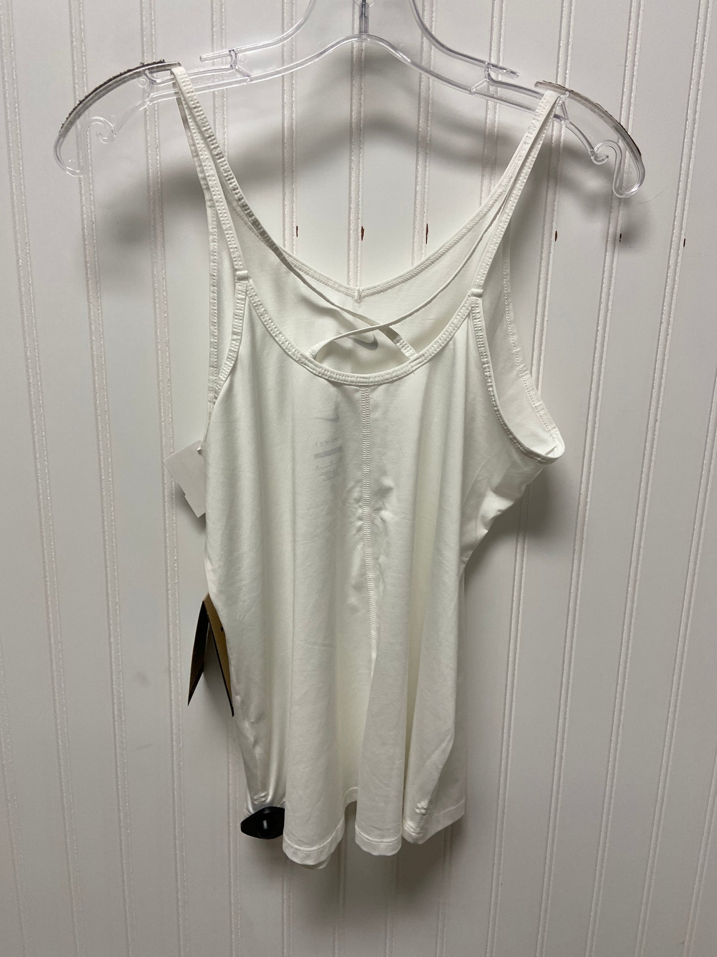 Athletic Tank Top By Nike In White, Size: M