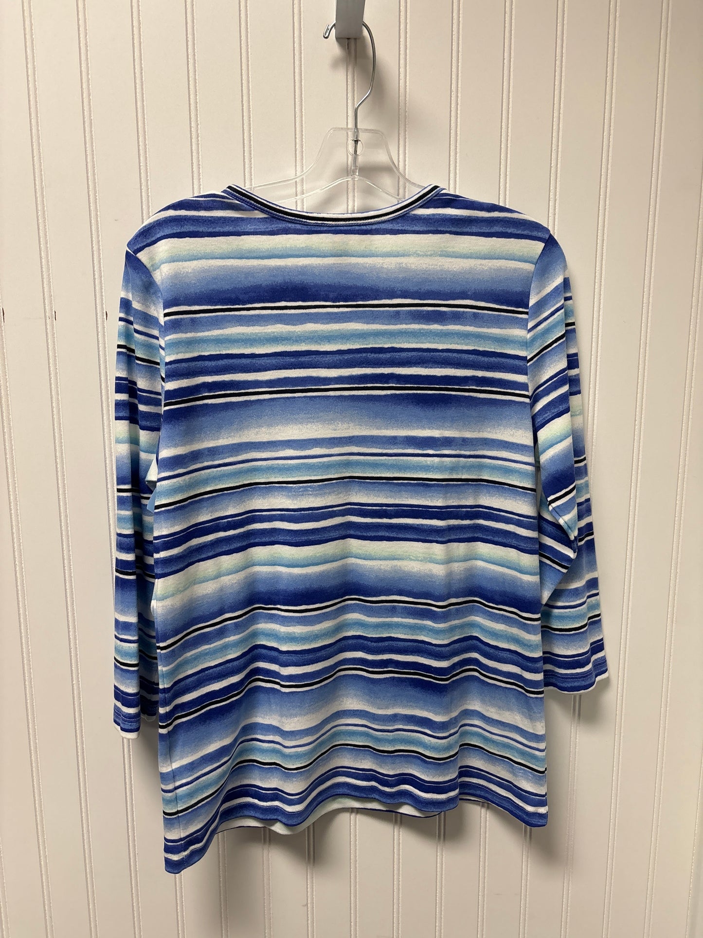 Top Long Sleeve By Karen Scott In Blue, Size: M