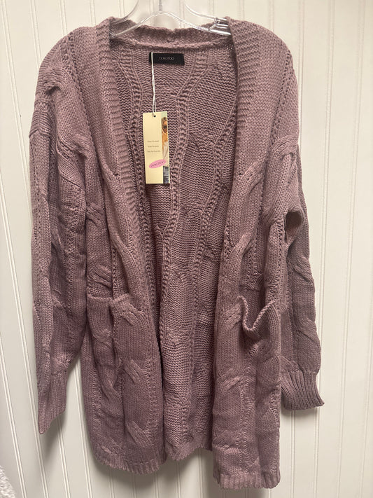 Sweater Cardigan By Clothes Mentor In Purple, Size: M