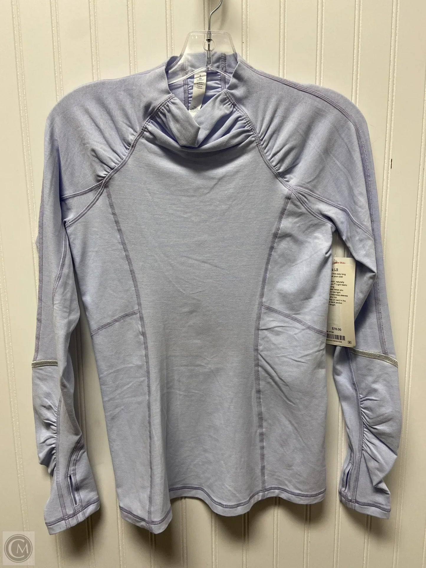 Athletic Top Long Sleeve Collar By Lululemon In Purple, Size: S