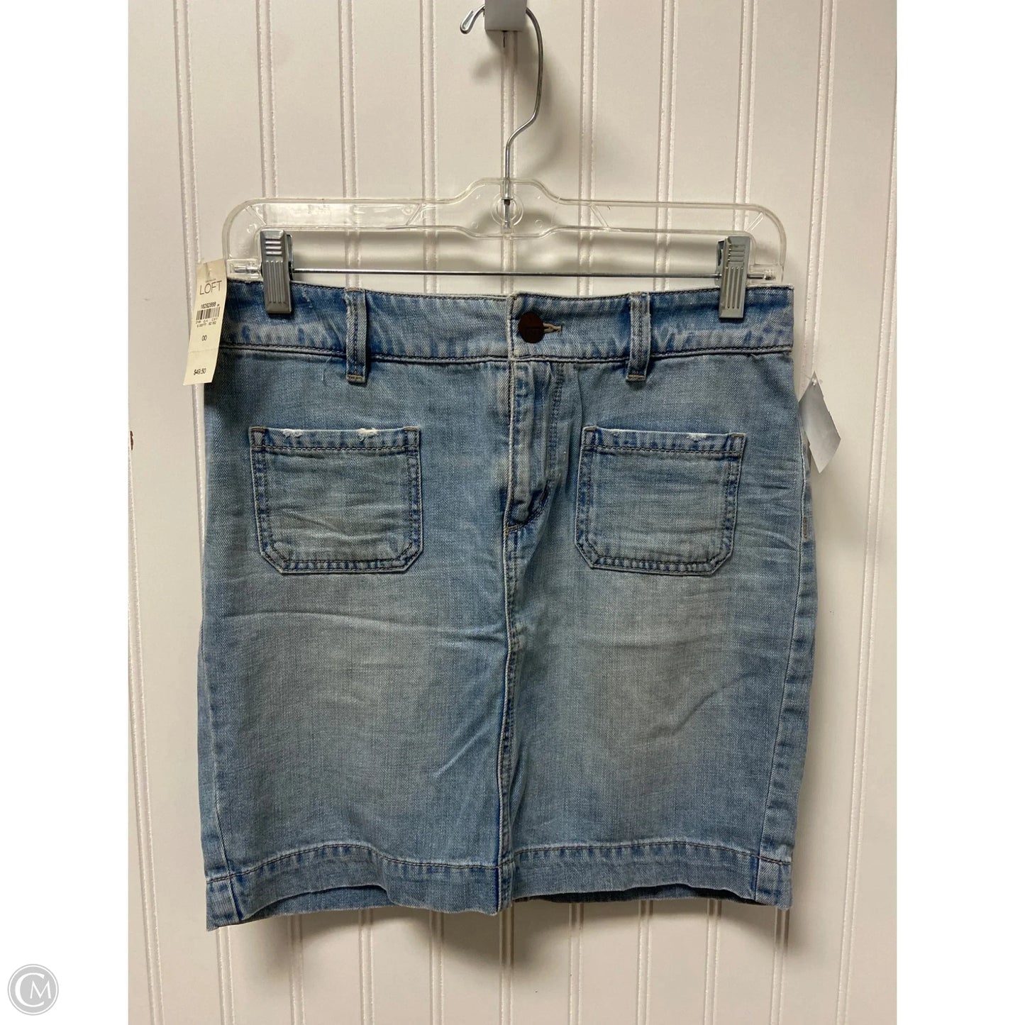 Skirt Mini & Short By Loft In Blue Denim, Size: 0