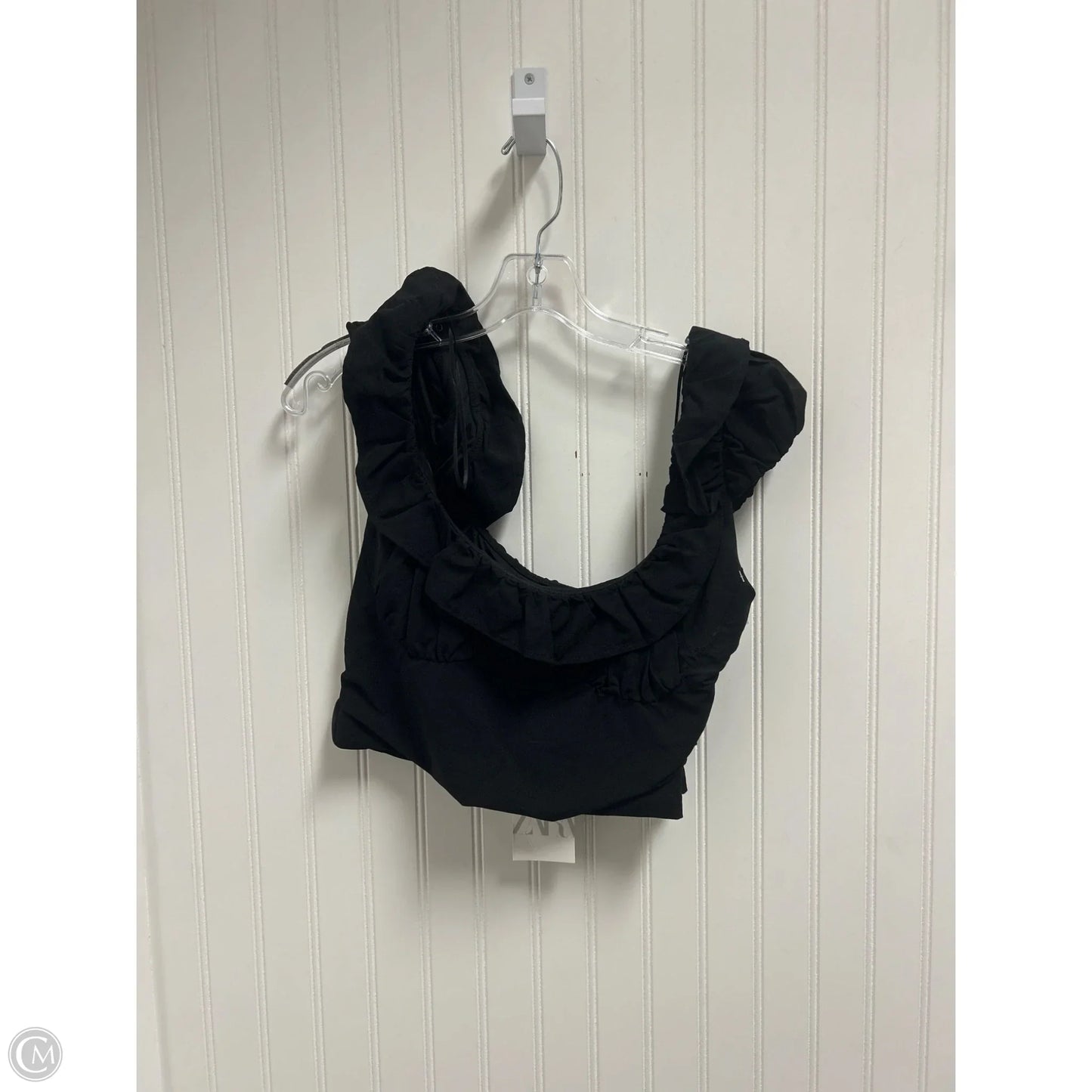 Top Sleeveless By Zara In Black, Size: S