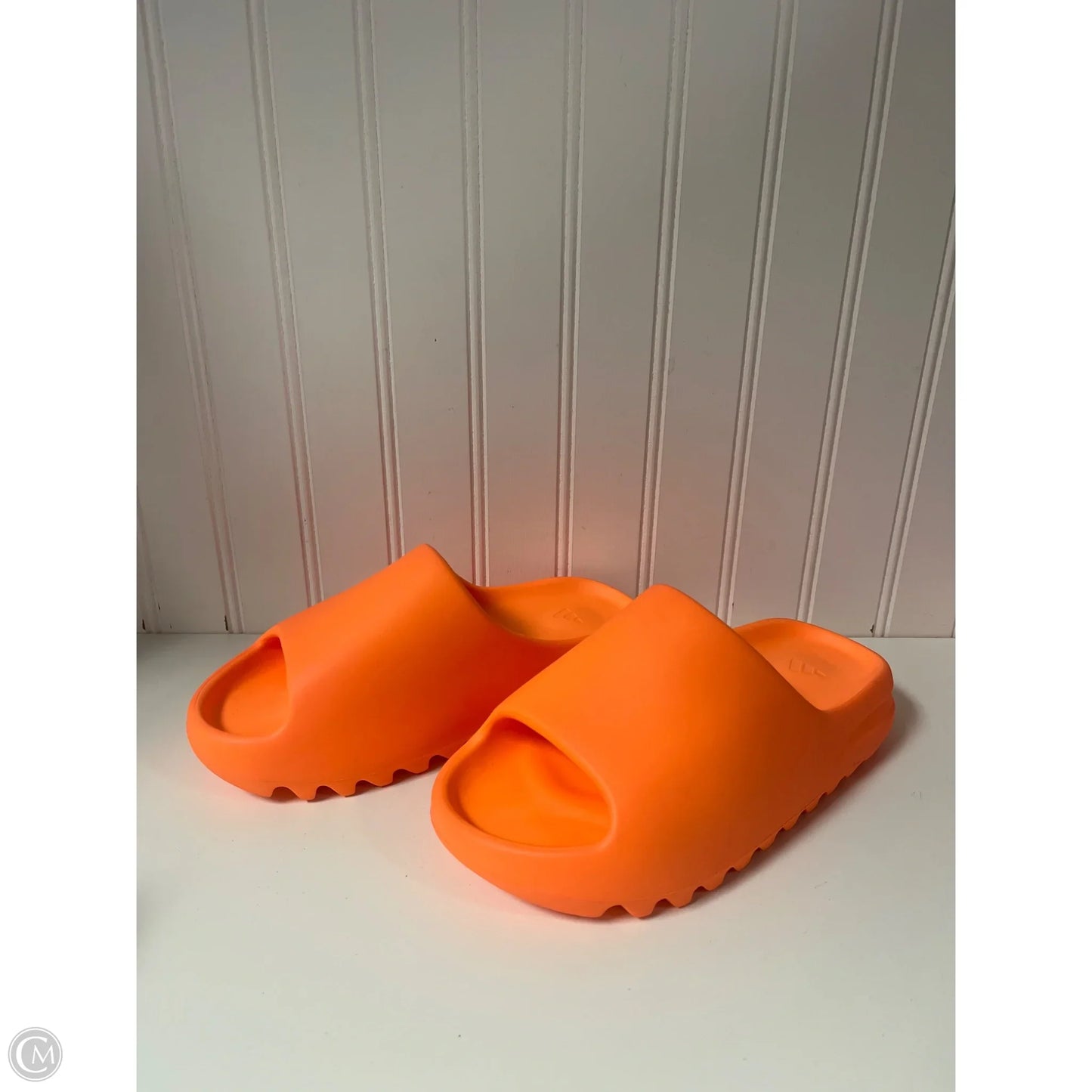 Sandals Luxury Designer By Yeezy In Orange, Size: 5