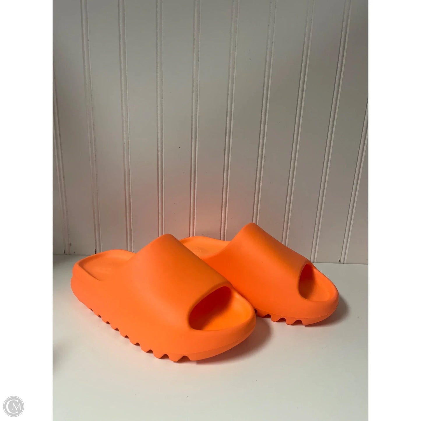 Sandals Luxury Designer By Yeezy In Orange, Size: 5